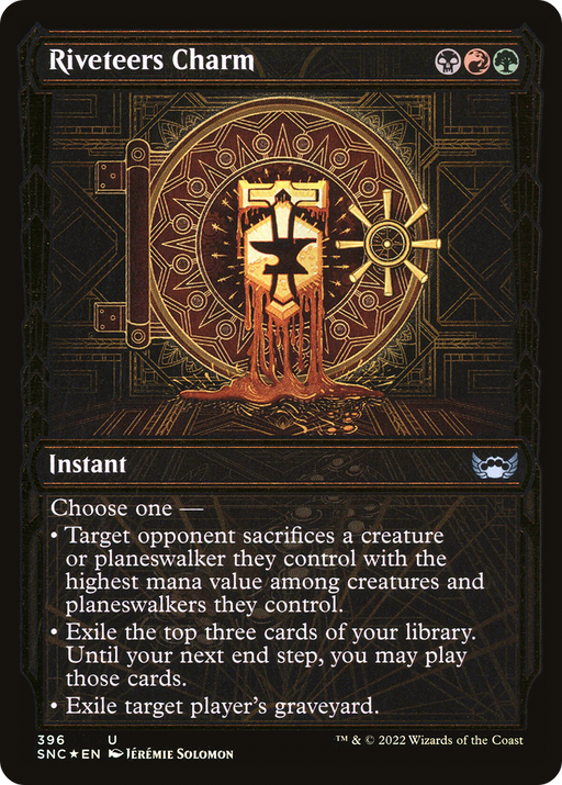 Riveteers Charm (Gilded Foil) (SNC-396) [Streets of New Capenna] (Showcase) Foil MTG Single Wizards of the Coast