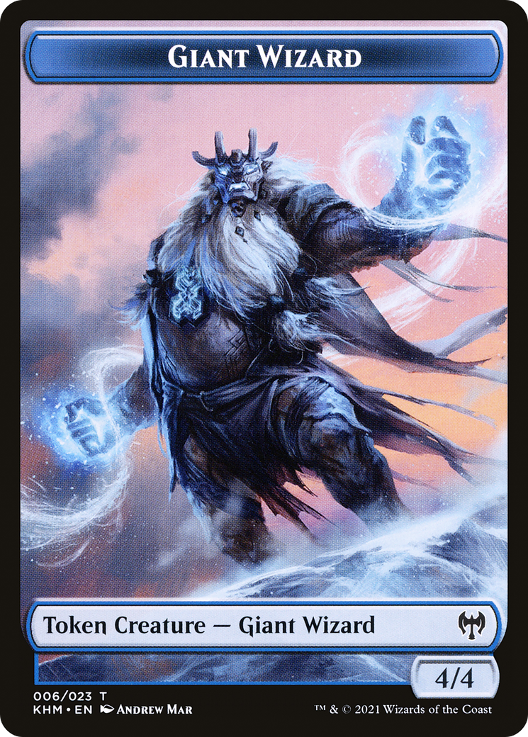 Giant Wizard Token (KHM-006) [Tokens] Kaldheim Tokens MTG Single Wizards of the Coast