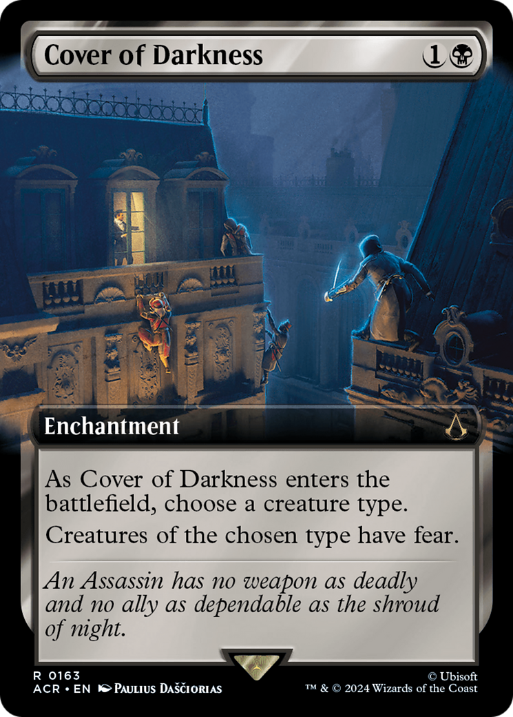 Cover of Darkness (ACR-163) [Assassin's Creed] (Extended Art) Foil MTG Single Wizards of the Coast