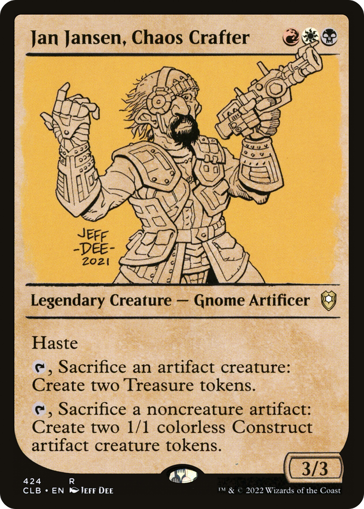 Jan Jansen, Chaos Crafter (CLB-424) [Commander Legends: Battle for Baldur's Gate] (Showcase) Foil MTG Single Wizards of the Coast