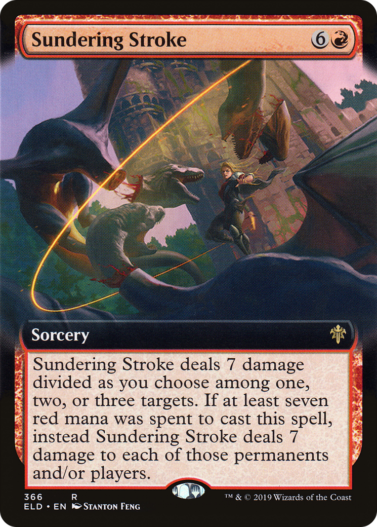 Sundering Stroke (ELD-366) [Throne of Eldraine] (Extended Art) Foil MTG Single Wizards of the Coast