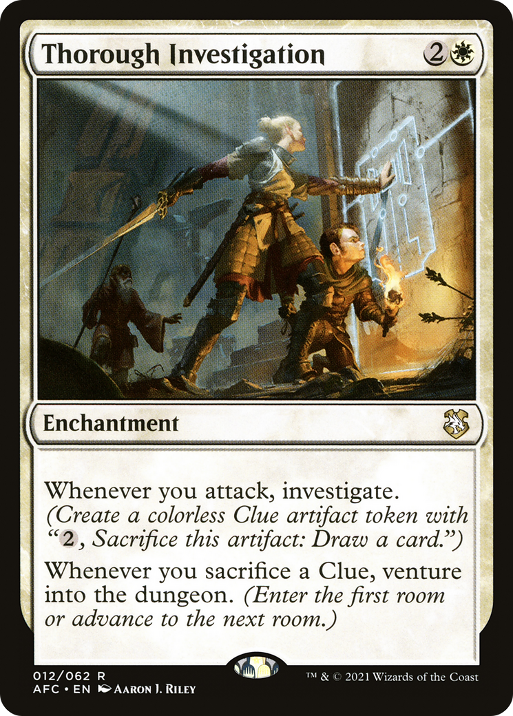 Thorough Investigation (AFC-012) [Forgotten Realms Commander] MTG Single Wizards of the Coast