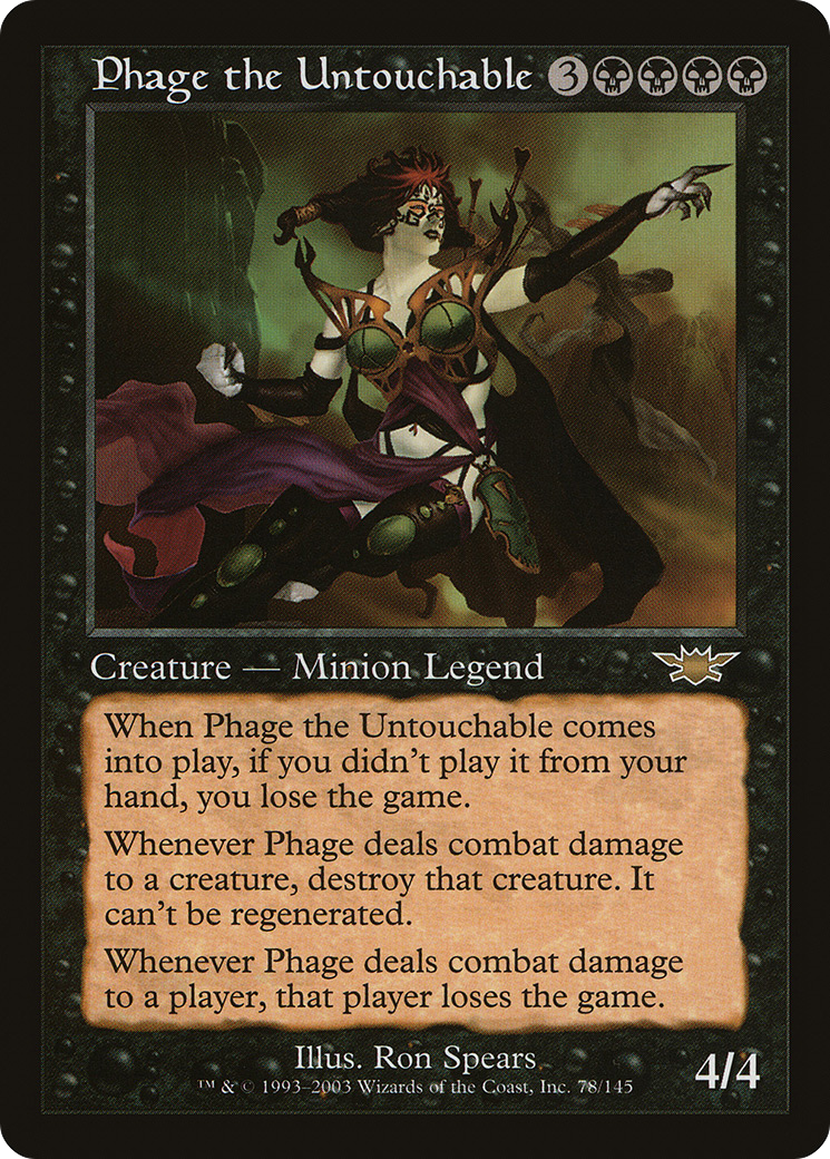 Phage the Untouchable (LGN-078) [Legions] Foil MTG Single Wizards of the Coast