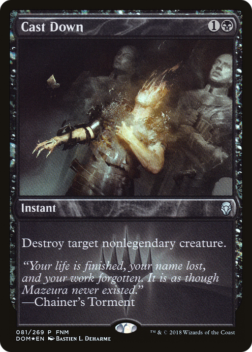 Cast Down (FNM-081) [Dominaria Promos] Foil MTG Single Wizards of the Coast