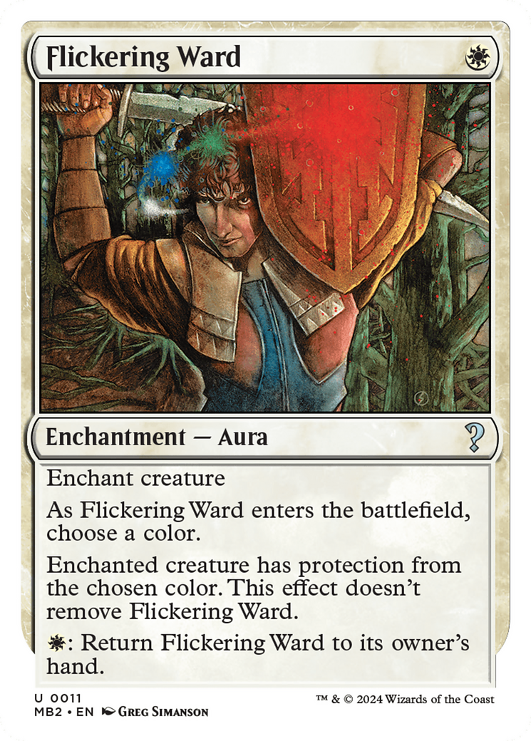 Flickering Ward (White Border) (MB2-011) [Mystery Booster] Mystery Booster 2 MTG Single Wizards of the Coast