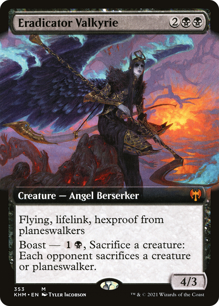 Eradicator Valkyrie (KHM-353) [Kaldheim] (Extended Art) MTG Single Wizards of the Coast