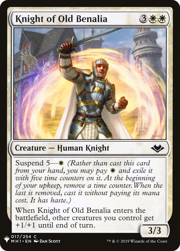 Knight of Old Benalia (LIST-MH1-17) [Mystery Booster] The List MTG Single Wizards of the Coast