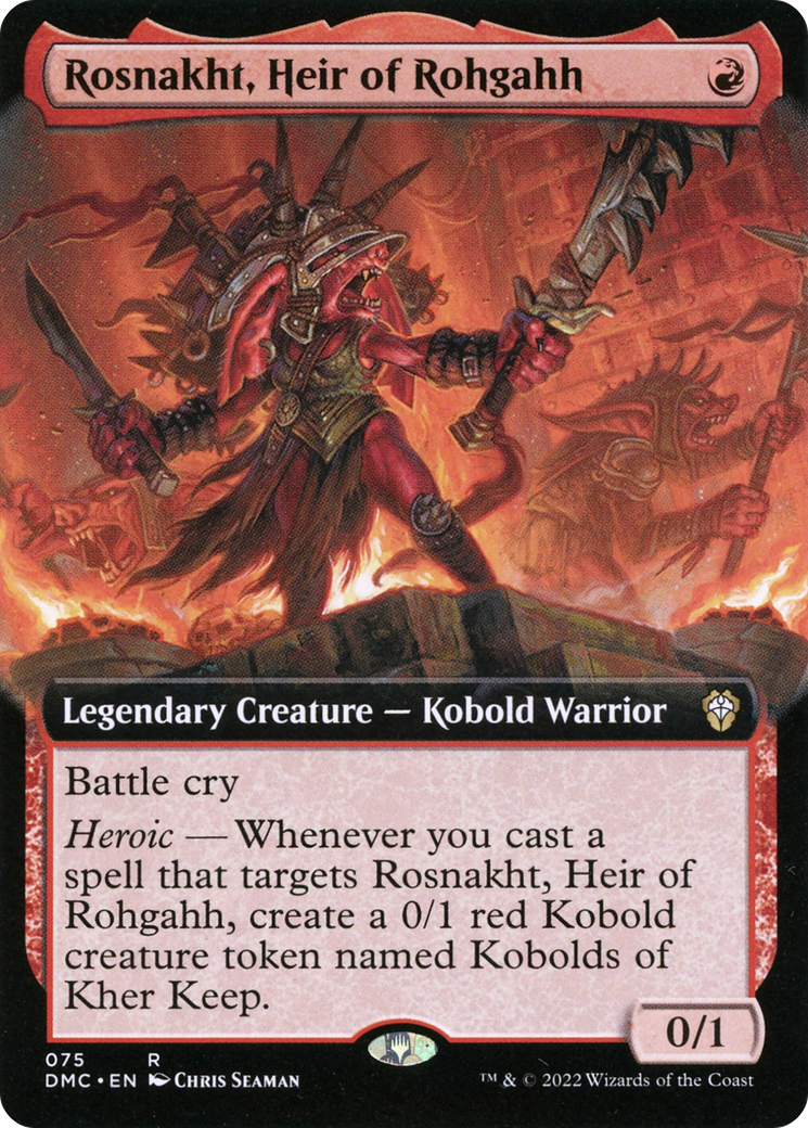 Rosnakht, Heir of Rohgahh (DMC-075) [Dominaria United Commander] (Extended Art) MTG Single Wizards of the Coast