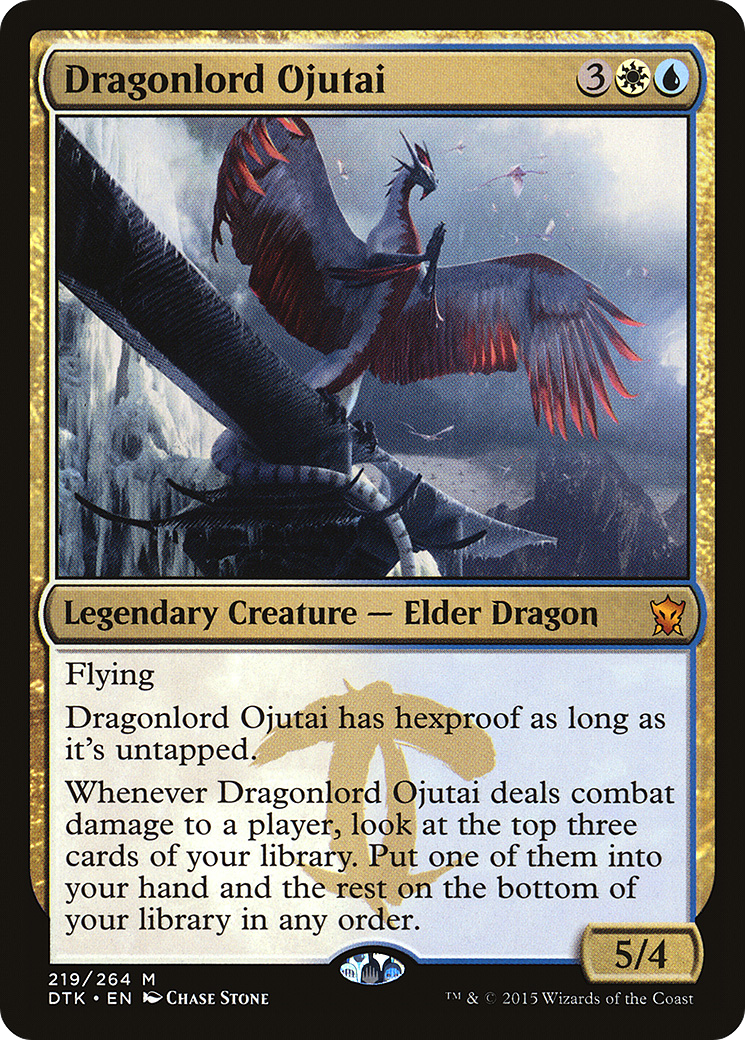 Dragonlord Ojutai (DTK-219) [Dragons of Tarkir] Foil MTG Single Wizards of the Coast