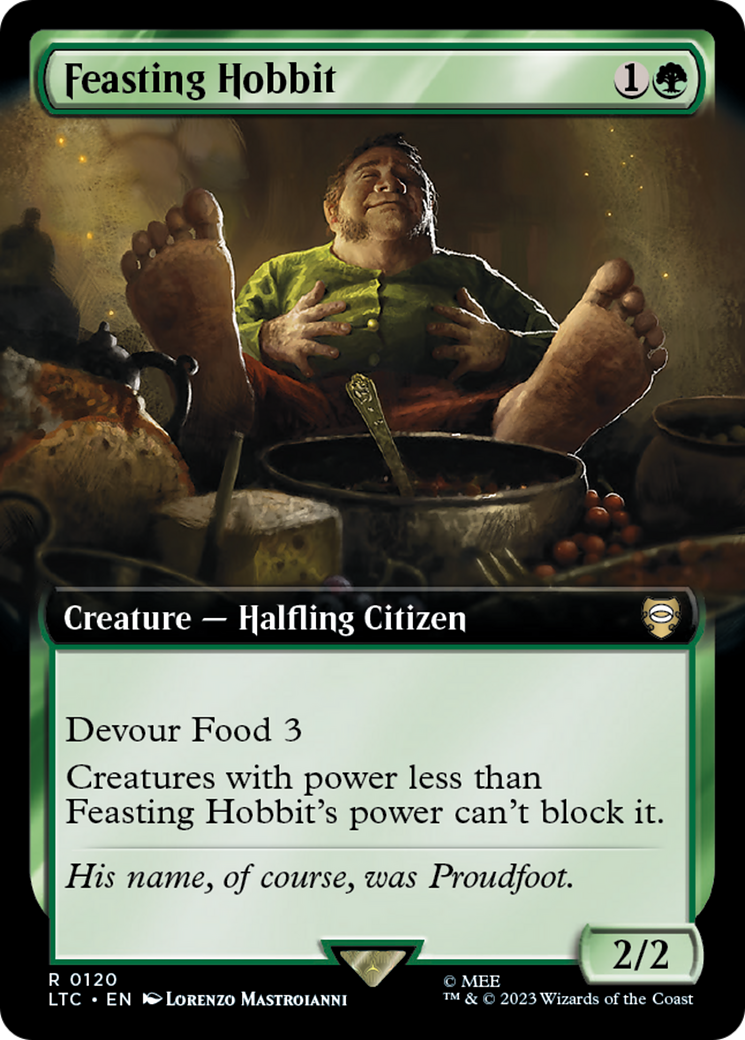 Feasting Hobbit (LTC-120) [Tales of Middle-earth Commander] (Extended Art) MTG Single Wizards of the Coast