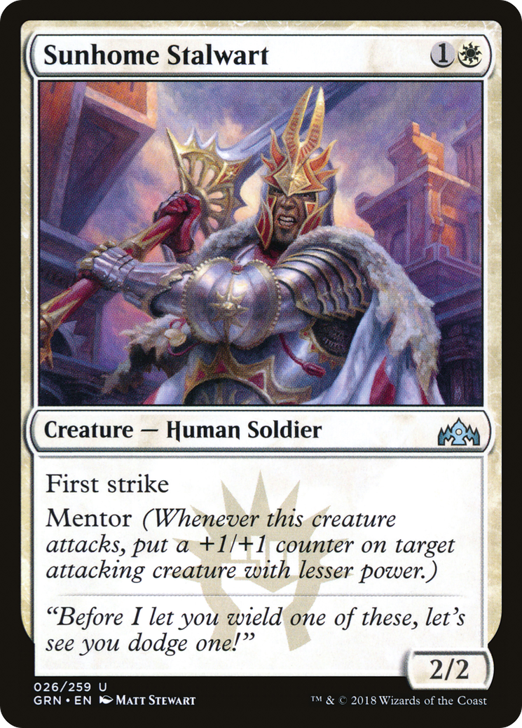 Sunhome Stalwart (GRN-026) [Guilds of Ravnica] Foil MTG Single Wizards of the Coast