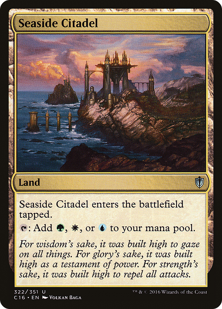 Seaside Citadel (C16-322) [Commander 2016] MTG Single Wizards of the Coast