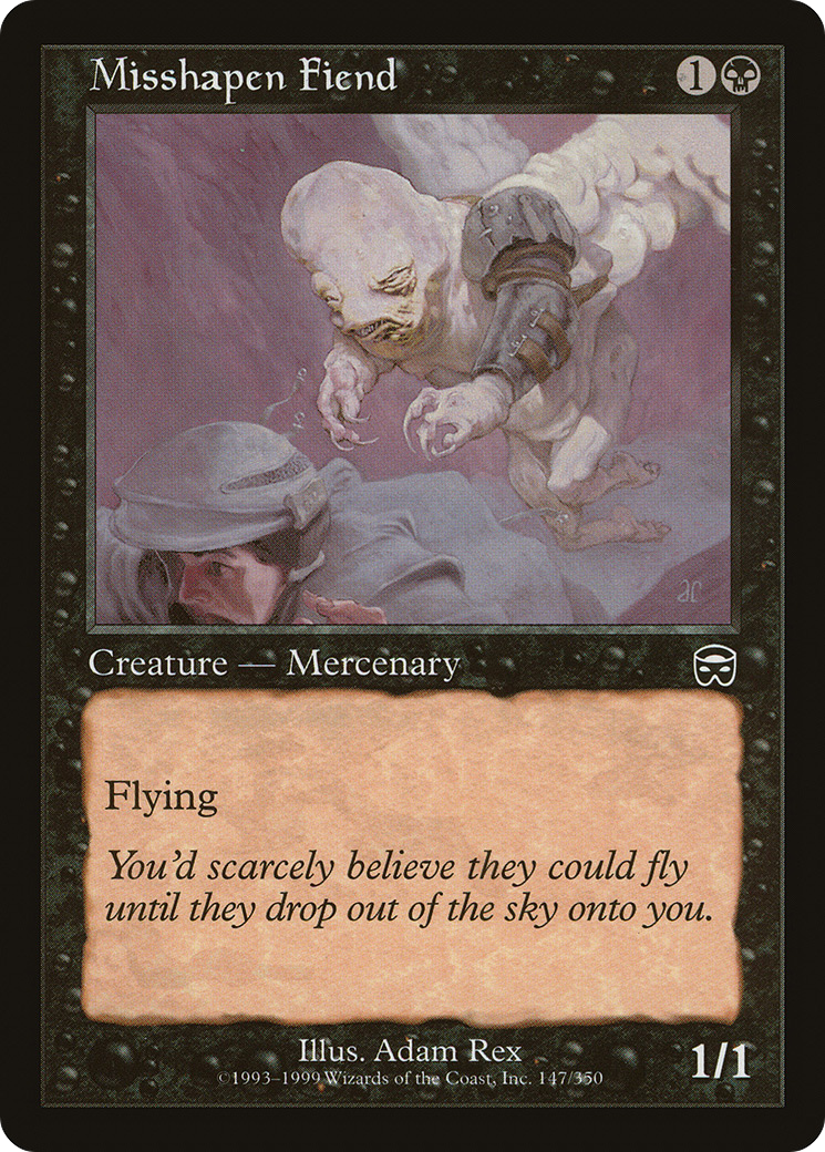 Misshapen Fiend (MMQ-147) [Mercadian Masques] MTG Single Wizards of the Coast