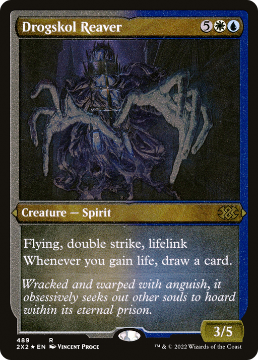 Drogskol Reaver (Foil Etched) (2X2-489) [Double Masters 2022] Foil MTG Single Wizards of the Coast