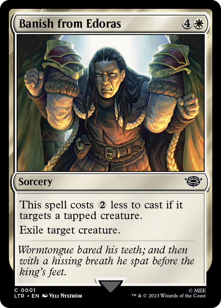 Banish from Edoras (LTR-001) [The Lord of the Rings: Tales of Middle-earth] MTG Single Wizards of the Coast