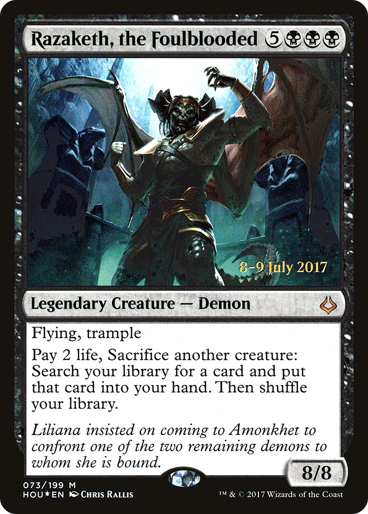 Razaketh, the Foulblooded (PRE-073) [Hour of Devastation Promos] Foil MTG Single Wizards of the Coast