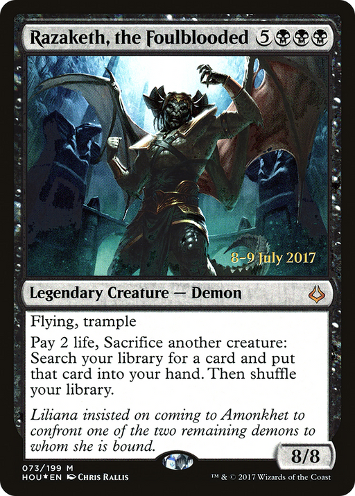 Razaketh, the Foulblooded (PRE-073) [Hour of Devastation Promos] Foil MTG Single Wizards of the Coast