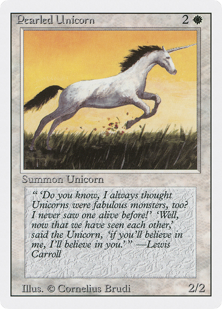 Pearled Unicorn (3ED-030) [Revised Edition] MTG Single Wizards of the Coast