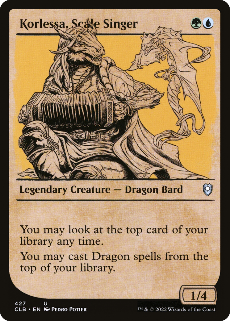 Korlessa, Scale Singer (CLB-427) [Commander Legends: Battle for Baldur's Gate] (Showcase) Foil MTG Single Wizards of the Coast