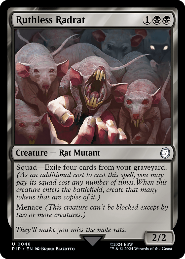 Ruthless Radrat (PIP-048) [Fallout] MTG Single Wizards of the Coast