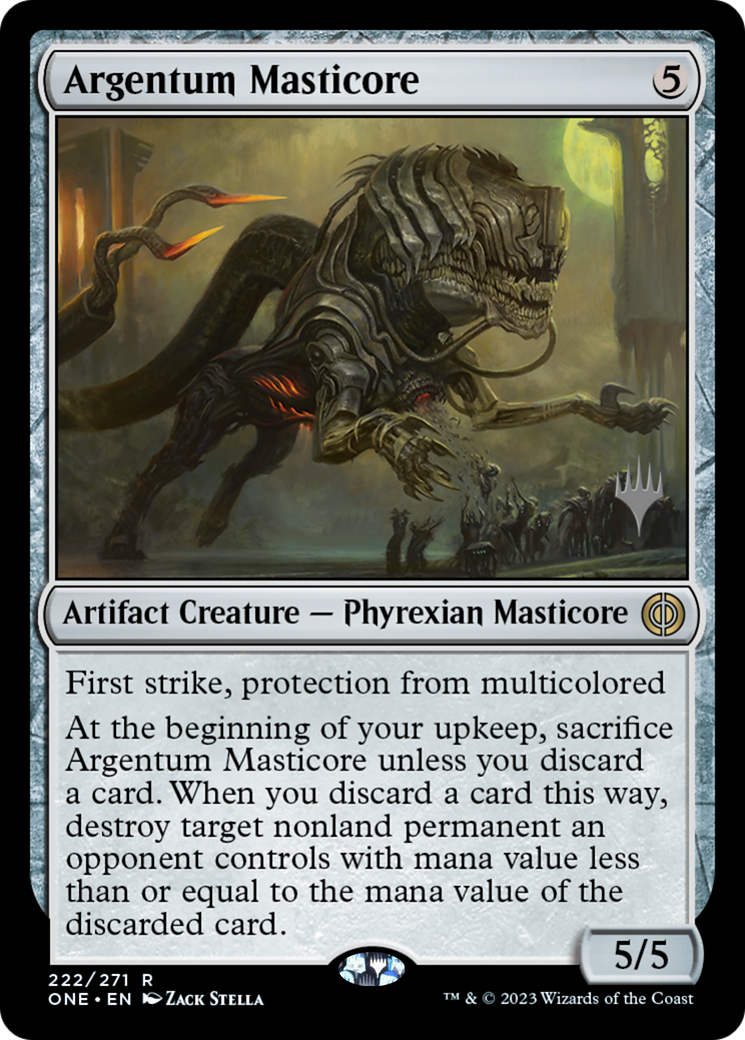 Argentum Masticore (PPONE-222P) [Phyrexia: All Will Be One Promos] MTG Single Wizards of the Coast