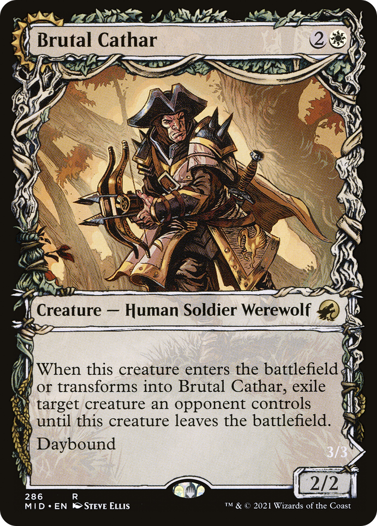 Brutal Cathar (MID-286) [Innistrad: Midnight Hunt] (Showcase) MTG Single Wizards of the Coast