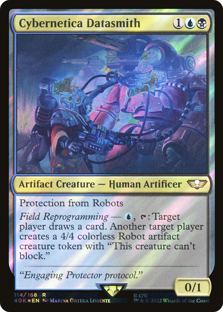 Cybernetica Datasmith (Surge Foil) (40K-114) [Warhammer 40,000 Commander] Foil MTG Single Wizards of the Coast
