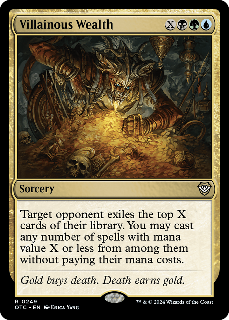 Villainous Wealth (OTC-249) [Outlaws of Thunder Junction Commander] MTG Single Wizards of the Coast