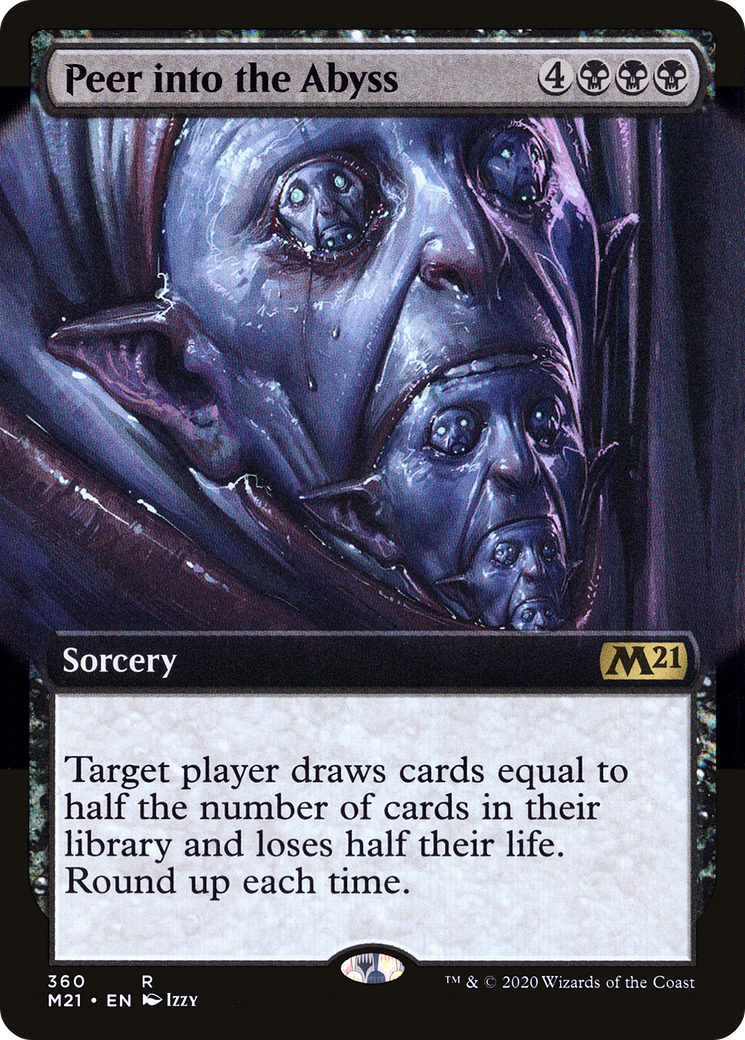 Peer Into the Abyss (M21-360) [Core Set 2021] (Extended Art) MTG Single Wizards of the Coast