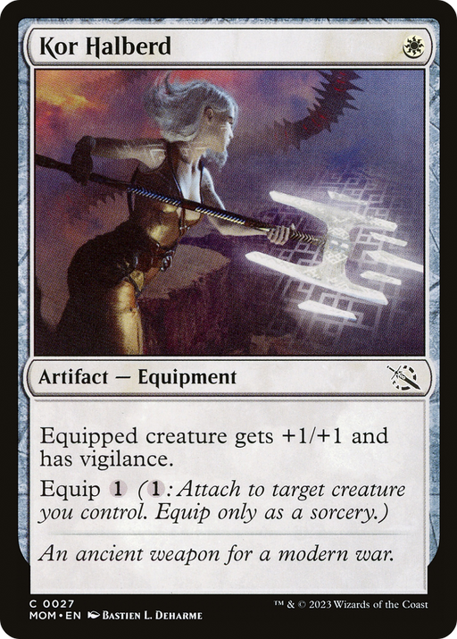 Kor Halberd (MOM-027) [March of the Machine] Foil MTG Single Wizards of the Coast