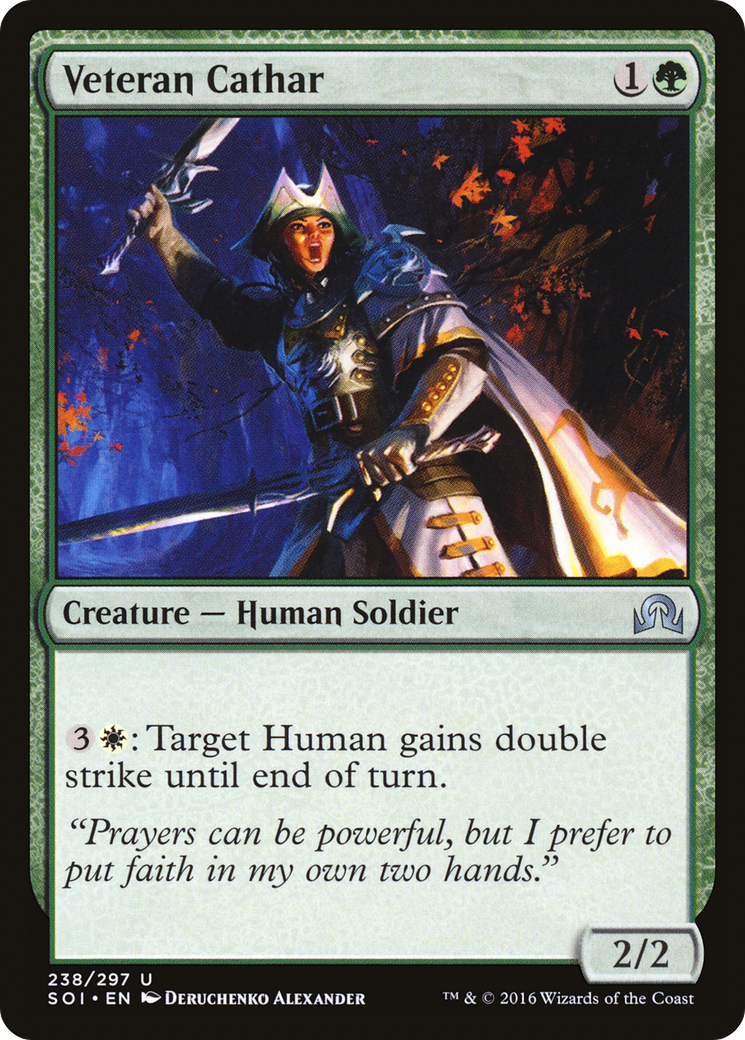 Veteran Cathar (SOI-238) [Shadows over Innistrad] MTG Single Wizards of the Coast