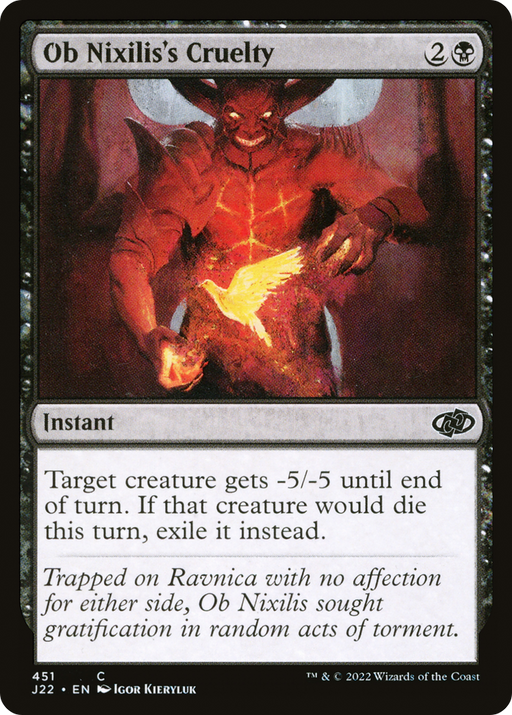 Ob Nixilis's Cruelty (J22-451) [Jumpstart 2022] MTG Single Wizards of the Coast