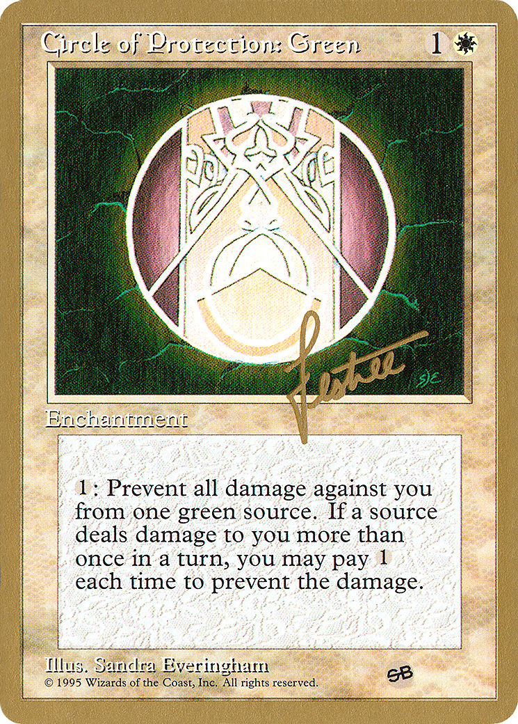 Circle of Protection: Green (WCD-BL16SB) [Misc] Pro Tour Collector Set MTG Single Wizards of the Coast