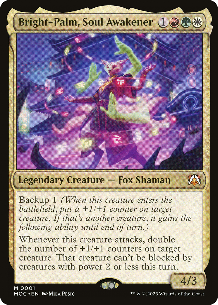 Bright-Palm, Soul Awakener (MOC-001) [March of the Machine Commander] Foil MTG Single Wizards of the Coast
