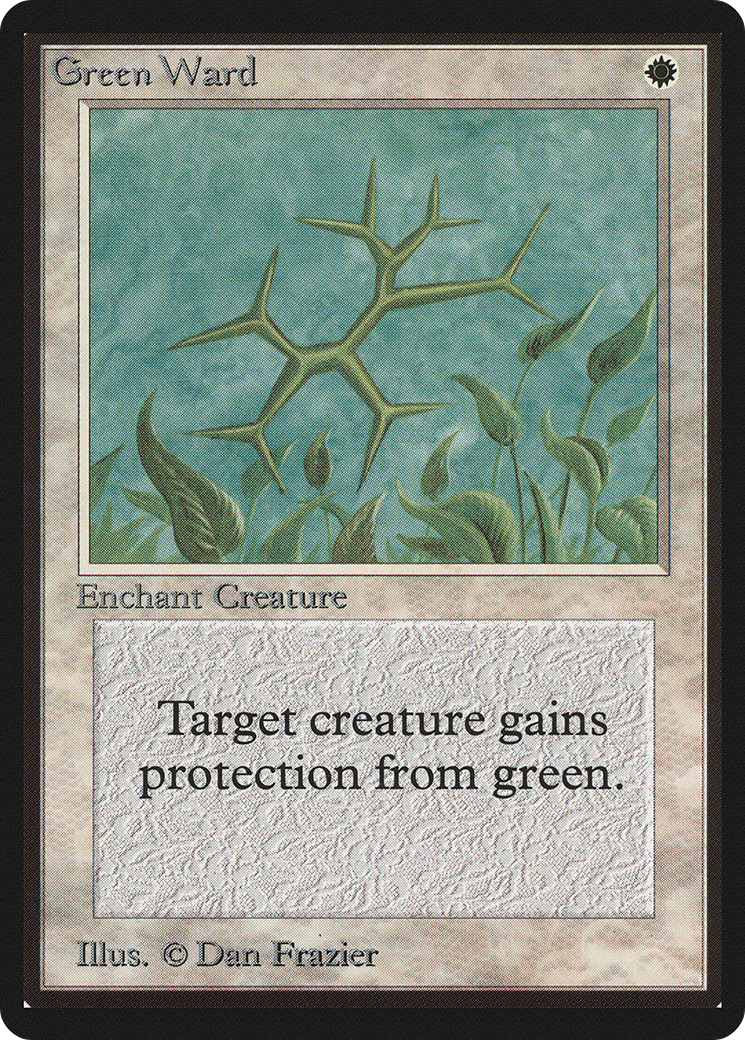 Green Ward (LEB-021) [Oldschool] Limited Edition Beta MTG Single Wizards of the Coast