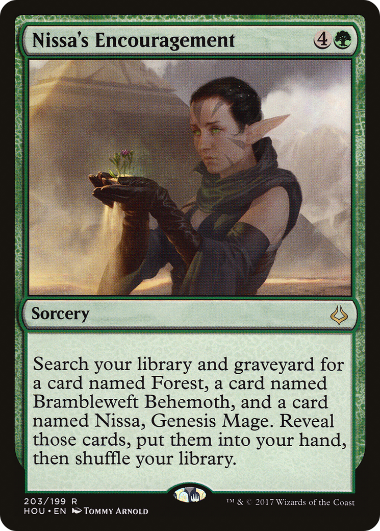 Nissa's Encouragement (HOU-203) [Hour of Devastation] MTG Single Wizards of the Coast
