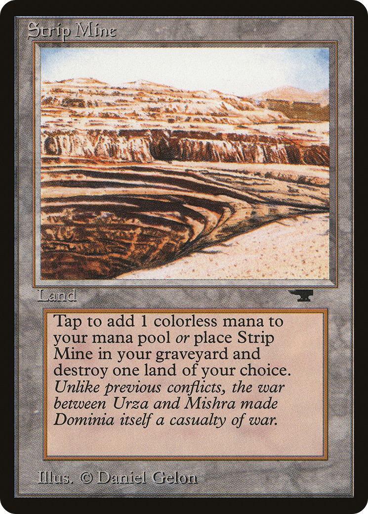 Strip Mine (ATQ-82B) [Oldschool] Antiquities MTG Single Wizards of the Coast