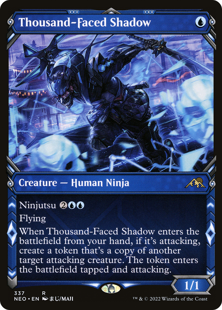 Thousand-Faced Shadow (NEO-337) [Kamigawa: Neon Dynasty] (Showcase) MTG Single Wizards of the Coast