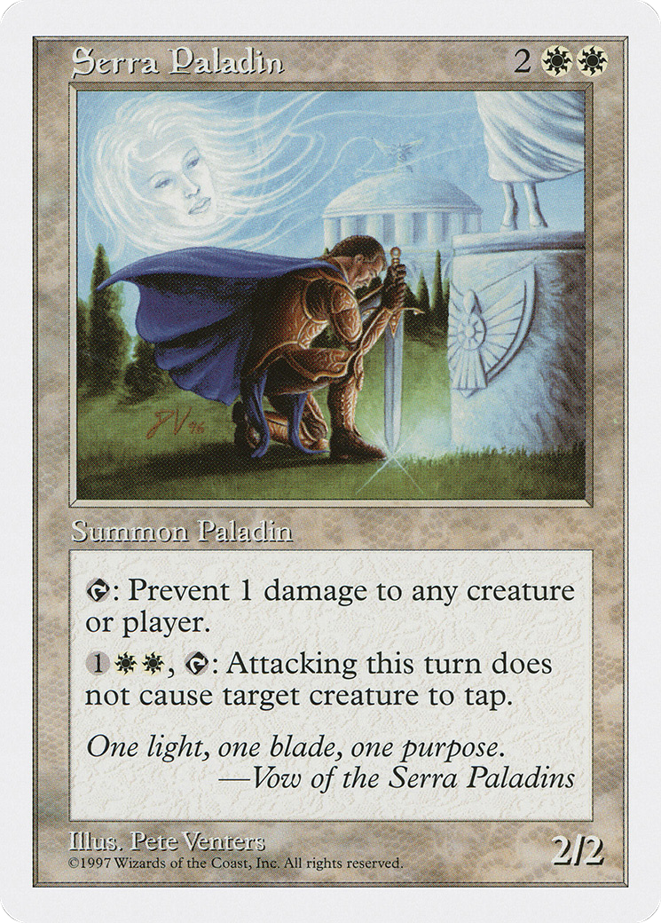 Serra Paladin (5ED-061) [Fifth Edition] MTG Single Wizards of the Coast