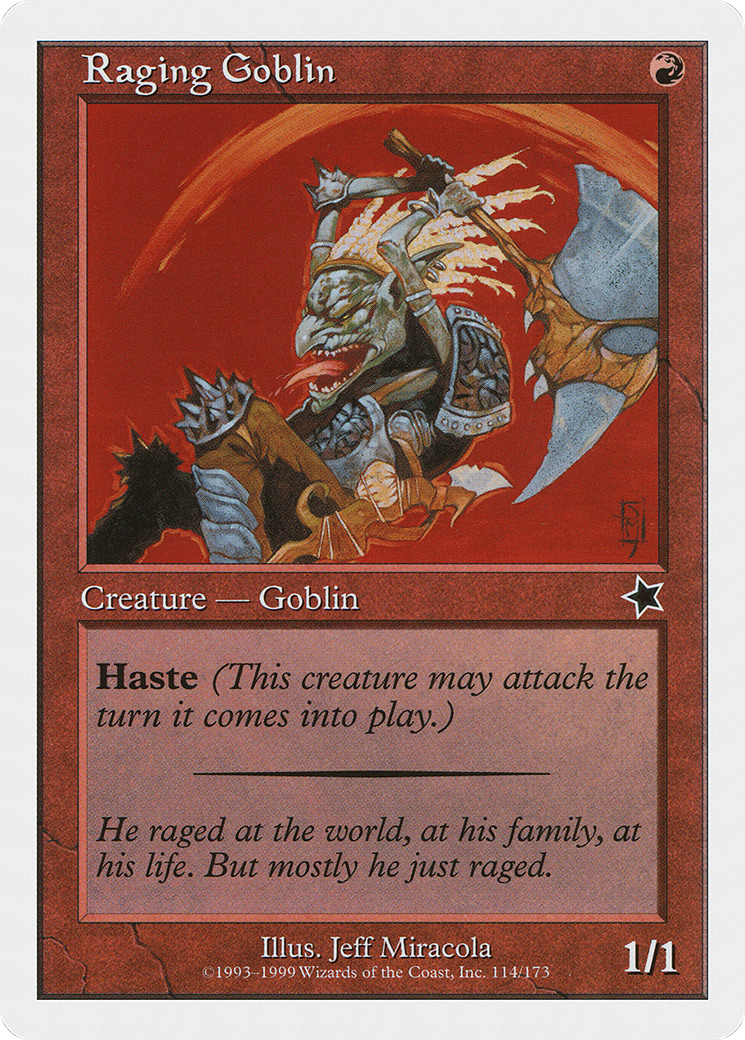 Raging Goblin (S99-114) [Misc] Starter 1999 MTG Single Wizards of the Coast