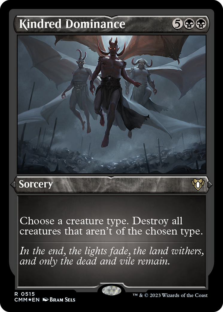 Kindred Dominance (CMM-515) [Commander Masters] Etched Foil MTG Single Wizards of the Coast