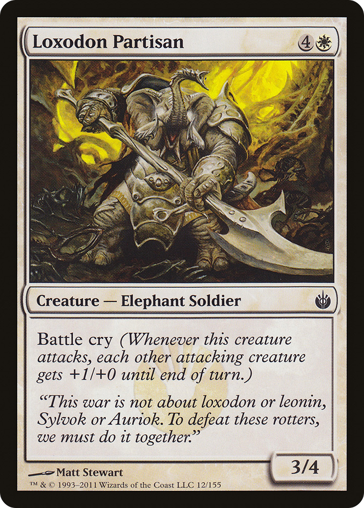 Loxodon Partisan (MBS-012) [Mirrodin Besieged] MTG Single Wizards of the Coast