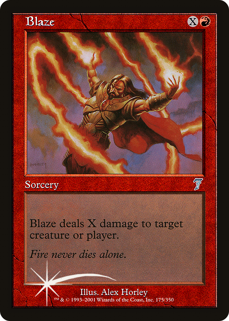 Blaze (7ED-175) [7th Edition] Foil MTG Single Wizards of the Coast