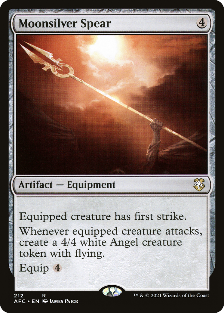 Moonsilver Spear (AFC-212) [Forgotten Realms Commander] MTG Single Wizards of the Coast