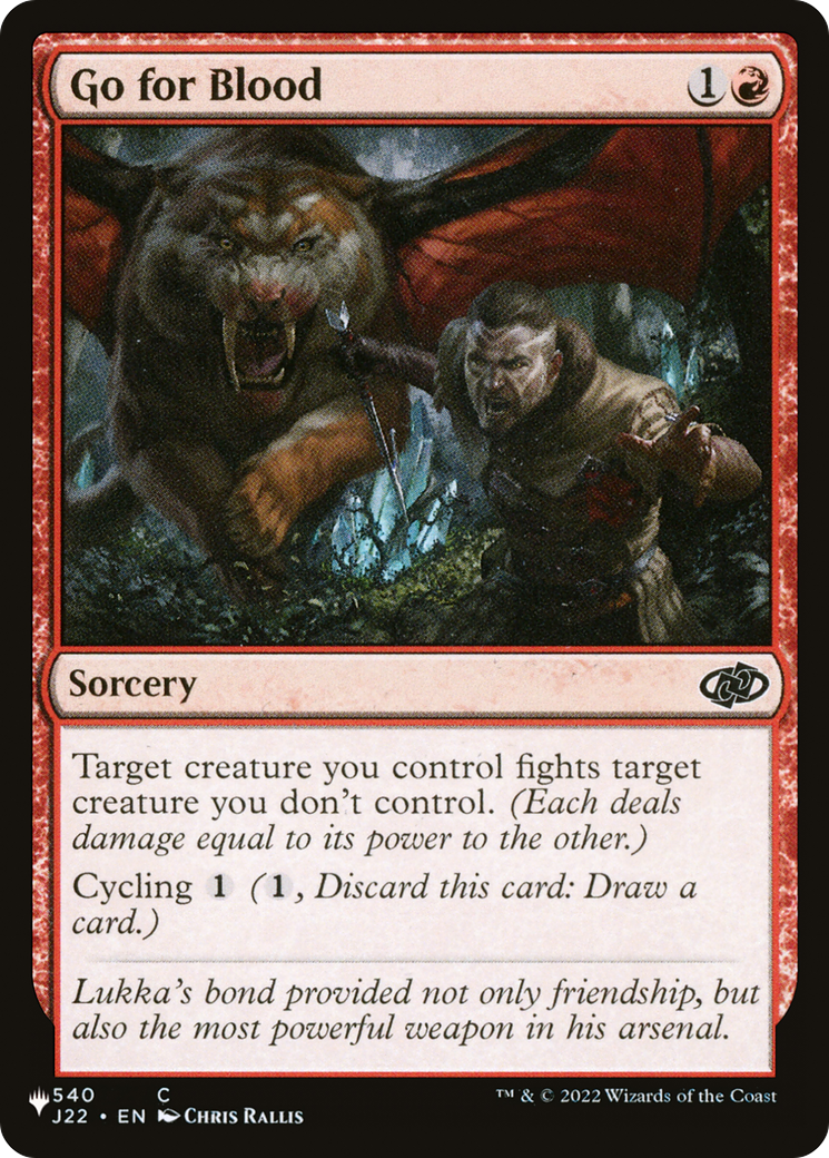 Go for Blood (LIST-J22-540) [Mystery Booster] The List MTG Single Wizards of the Coast