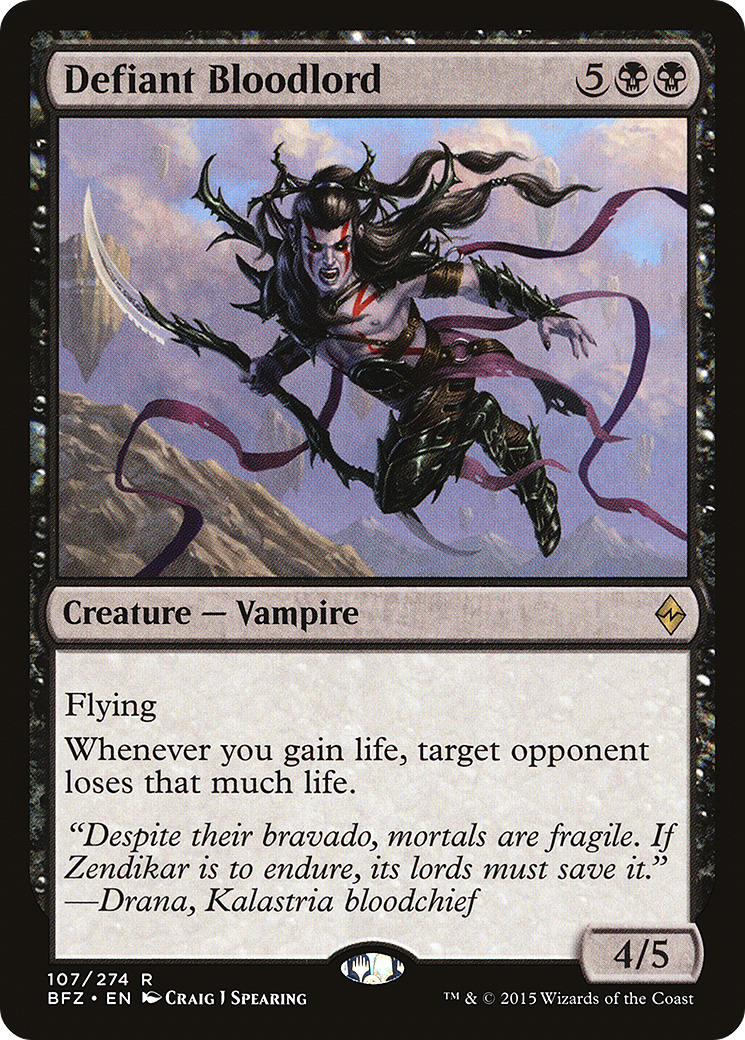 Defiant Bloodlord (BFZ-107) [Battle for Zendikar] MTG Single Wizards of the Coast