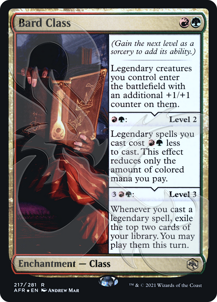 Bard Class (AFR&-217) [Adventures in the Forgotten Realms Promos] Foil MTG Single Wizards of the Coast