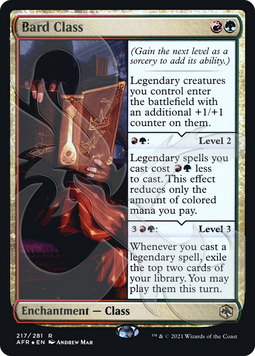 Bard Class (AFR&-217) [Adventures in the Forgotten Realms Promos] Foil MTG Single Wizards of the Coast