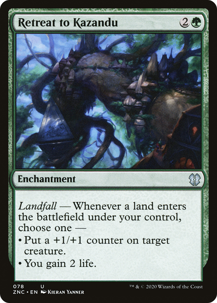 Retreat to Kazandu (ZNC-078) [Zendikar Rising Commander] MTG Single Wizards of the Coast