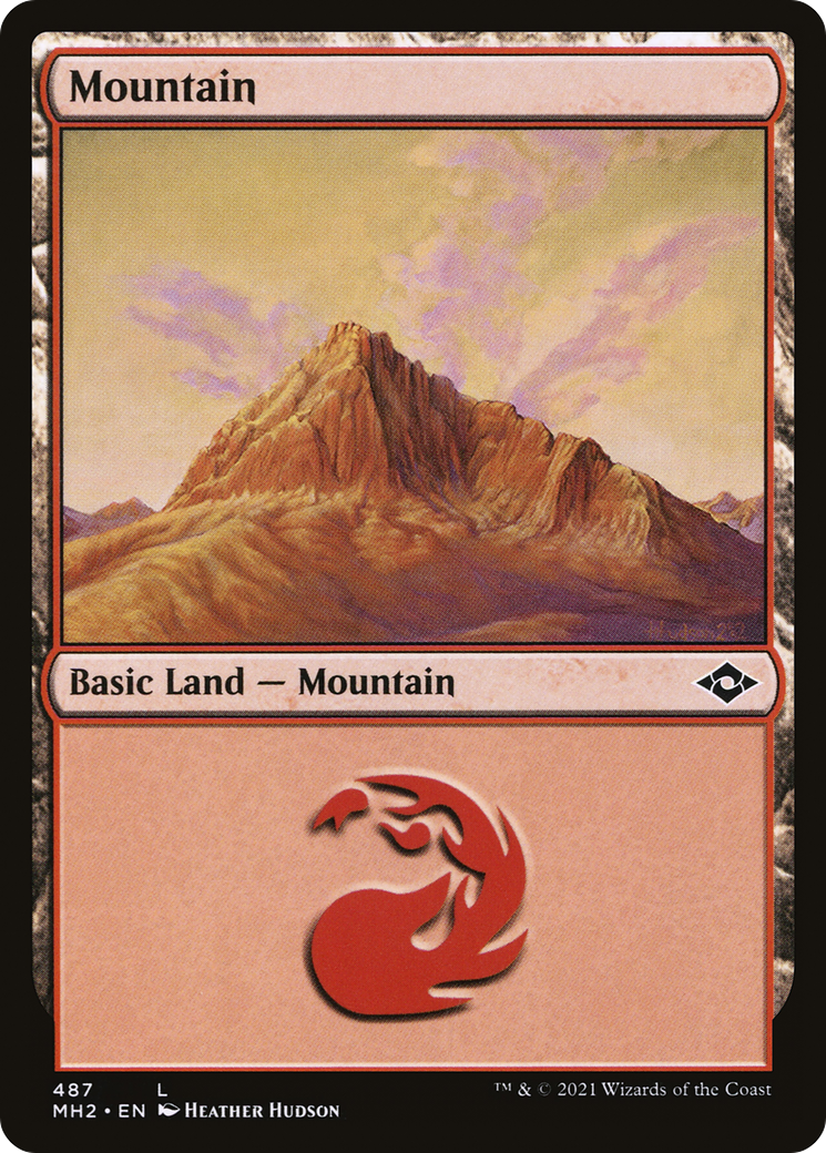 Mountain (MH2-487) [Modern Horizons 2] Foil MTG Single Wizards of the Coast